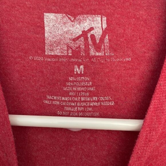 Men’s Medium MTV Graphic Short Sleeve Red T Shirt - Picture 2 of 4